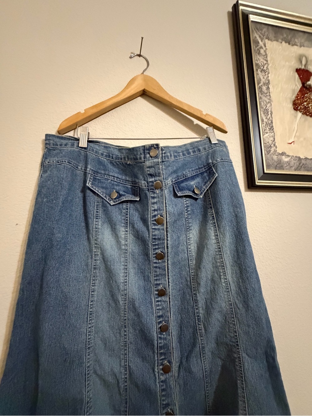 Lipsy Blue Denim Waistband with Yellow Script Logo - Picture 2 of 4